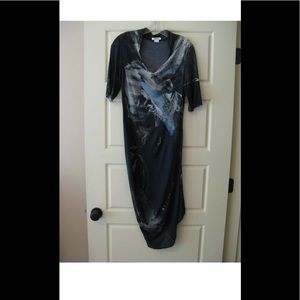Helmut Lang Large Multicolored Viscose Dress